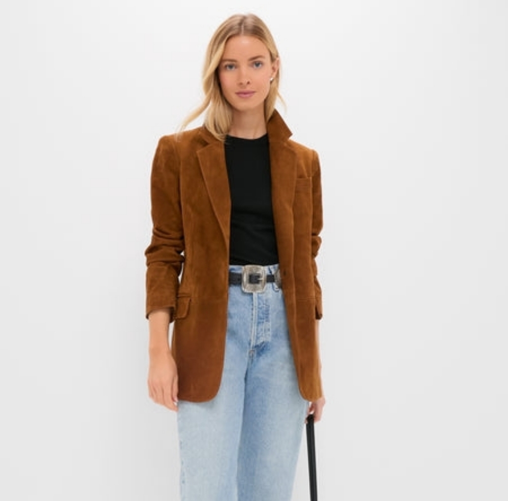Tuckernuck Toffee Suede Leo Blazer Jacket
